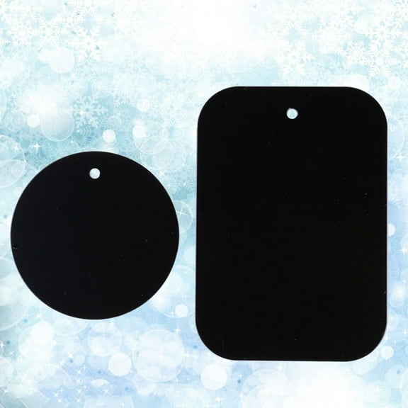 UPKOCH 4 Pcs Round Metal Plate for Magnetic Mounting Black for Car Use