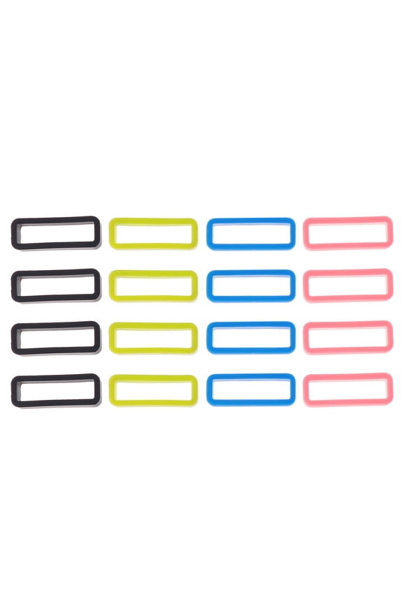 4 Per Color Watch Strap Loop Silicone Band for Watch Holder Coral for Women