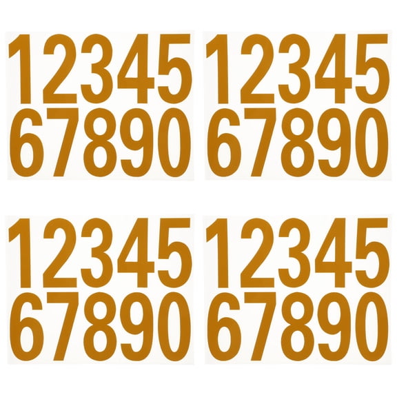UPKOCH 4 Sets Self Adhesive Mailbox Numbers for Night Use and Home Identification Yellow