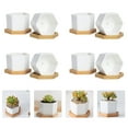 thumbnail image 1 of UPKOCH 4 Sets White Ceramic Planter Containers for Plant Lovers at Home, 1 of 8