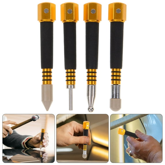 UPKOCH 4Pcs Dent Remover Tool for Car Iron Dent Fix Tools for DIY Repair