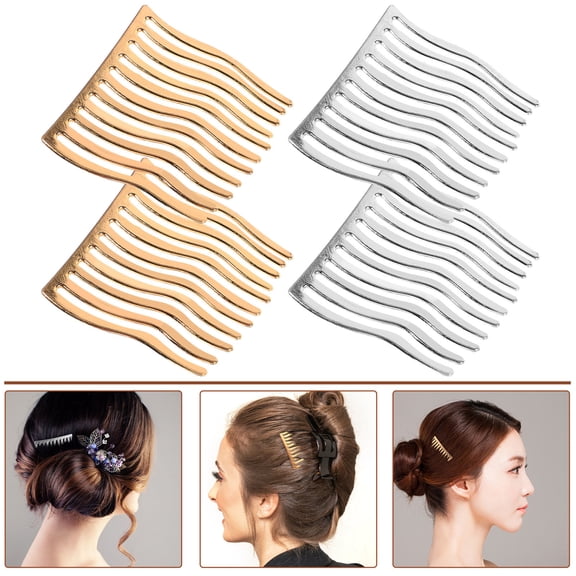 UPKOCH 4Pcs Hair Combs for Veil French Design Hair Comb for Brides Everyday Use