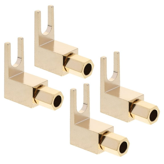 UPKOCH Speaker Spade Plug Connectors Gold Plating 4Pcs