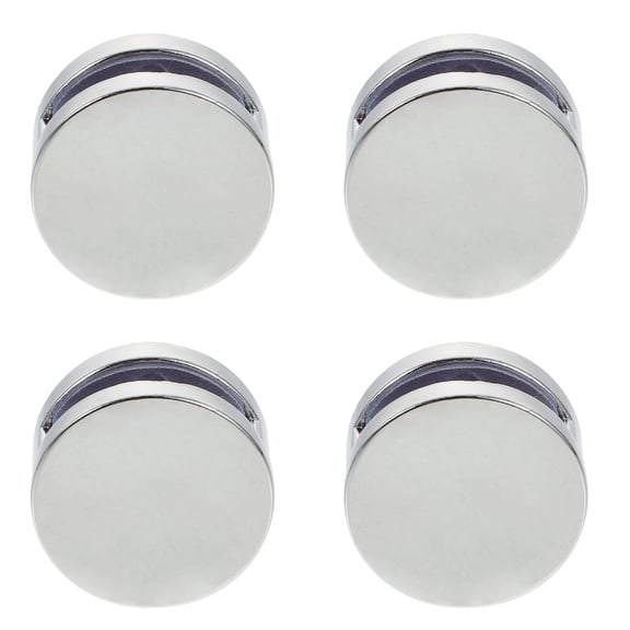 UPKOCH 4Pcs Zinc Alloy Mirror Fixing Clips Silver Round for Home Decoration Household Items