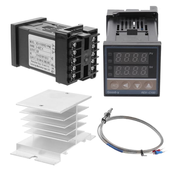 UPKOCH 4Set Digital Thermostat Temperature Controller with SSR Output Plastic Assorted Color for Home Appliances