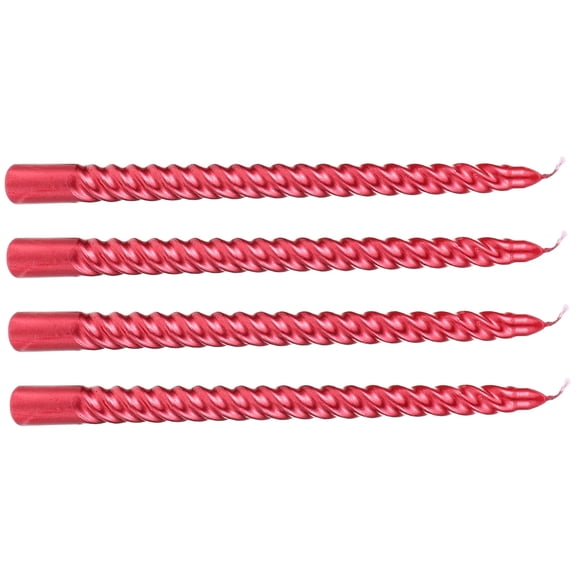 UPKOCH 4pcs European Style Long Pole Threaded Decorative Candles for Parties