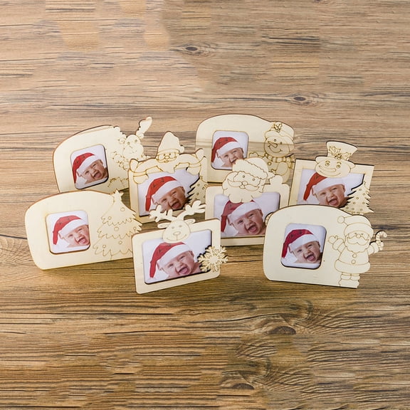 UPKOCH 4pcs Cute Picture Frames Bamboo Assorted Color for Family Photo