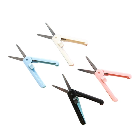 UPKOCH Creative Portable Mini Folding Scissors with Safety Edges for Arts Crafts and Cutting Use 4 Pcs