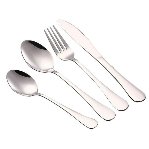 UPKOCH Stainless Steel Cutlery Set Silver 4 Piece Kitchen Utensils for Daily Use and Serving Guests