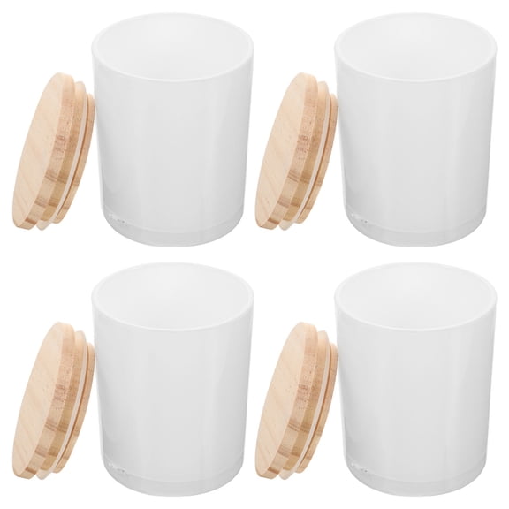 UPKOCH 4Pcs Glass Tealight Candle Cups for Party and Home Decoration