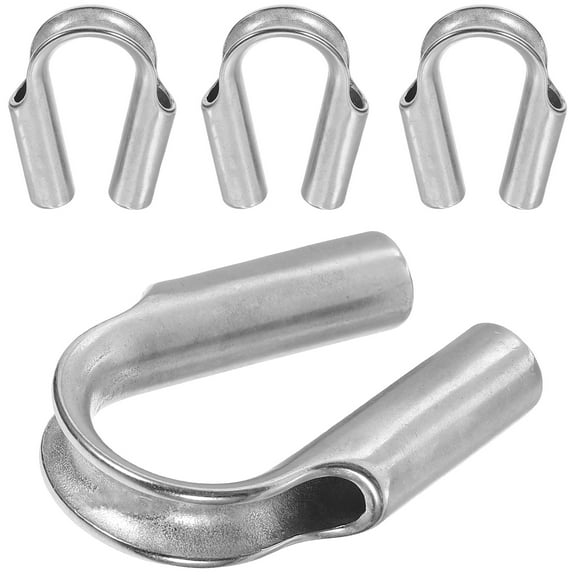 UPKOCH 4pcs Stainless Steel Cable Fasteners High Load Bearing Capacity Silver Triangular Design for Machinery