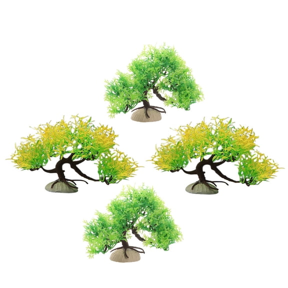 UPKOCH 4pcs Underwater Landscape Enhancement with Tree Shape Bonsai for Fish Tank Decor