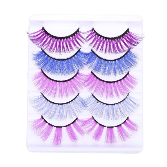 UPKOCH  5 Pairs Eyelashes Extension Strip Manga  Makeup Miss Woman Colorful