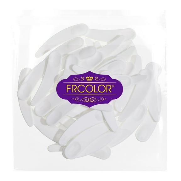 UPKOCH Mini Makeup Spatula White 50Pcs 2.16X0.59X0.04In