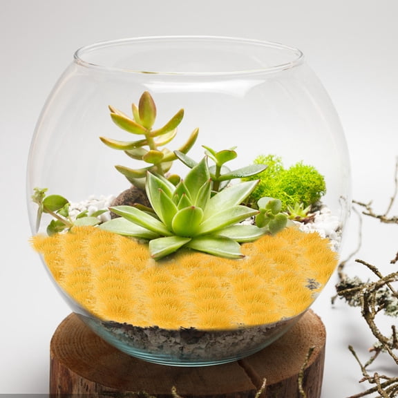 UPKOCH Mini Grass Cluster Ornament Simulation Grass Cluster Green 50Pcs Box 2.4x2.8In