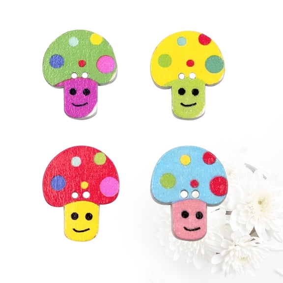 UPKOCH 50Set Dog Button Sewing Wooden Buttons Assorted Color DIY Projects for Artists and