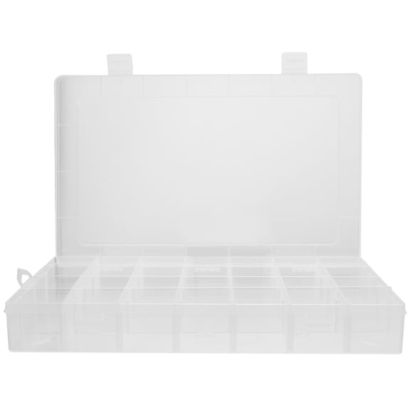 UPKOCH 52Pcs Compartment Bead Storage Box Durable Hard Plastic for Home Organization