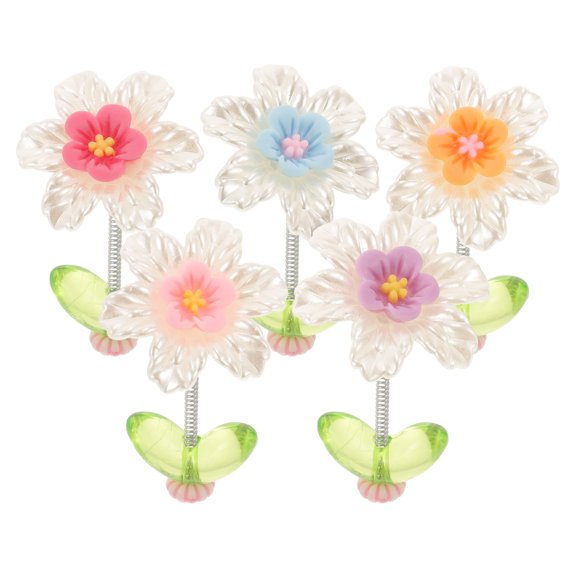 UPKOCH 5Pack Shaking Flowers Car Interior Decoration Mini Flower Multi 2.2x1.2x1.0in Resin Automotive Accessories