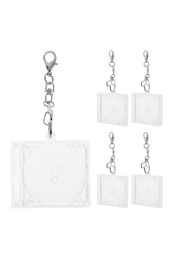 5Pcs Bag Hanging Decor Mini Cd Keychain In Plastic For Music Lovers
