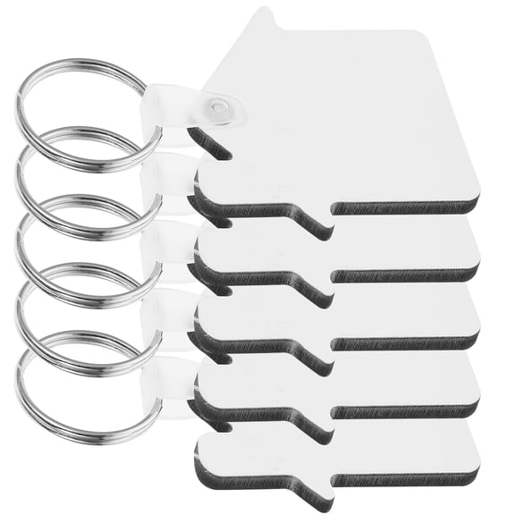 UPKOCH DIY Keychain Pendant 5Pcs 2.4X2.0X0.1In