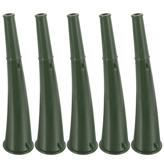 UPKOCH 5Pcs Green Plastic Stadium Horns for Training Sessions and Outdoor Activities 16.5x3.7in