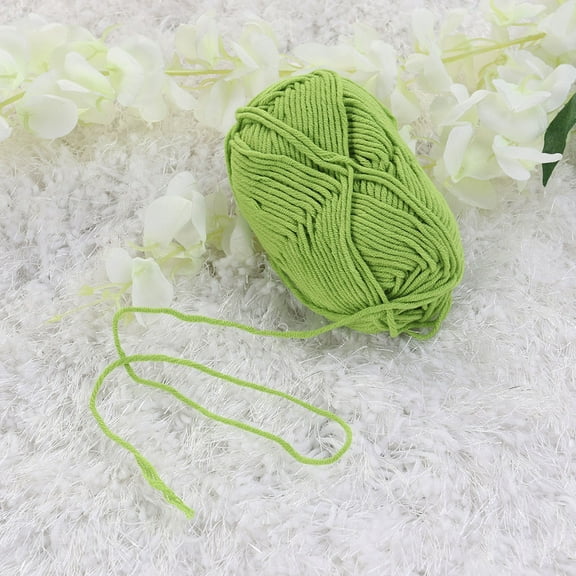 UPKOCH Green Cotton Yarn for Knitting Soft Durable Handmade DIY Craft and Crochet
