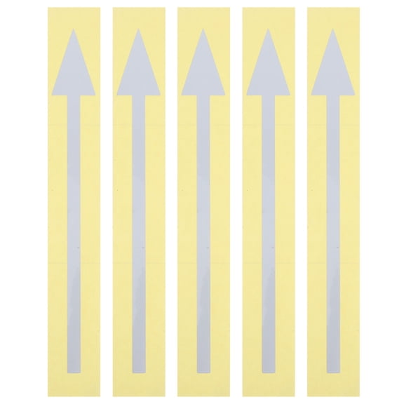UPKOCH 5Pcs Floor Directional Arrow Stickers White PVC Marking Decals for Mailbox Outdoor Use