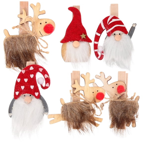 UPKOCH 6 Pcs Photo Clip Holder Wooden Multi Function Craft Projects for Party Favors