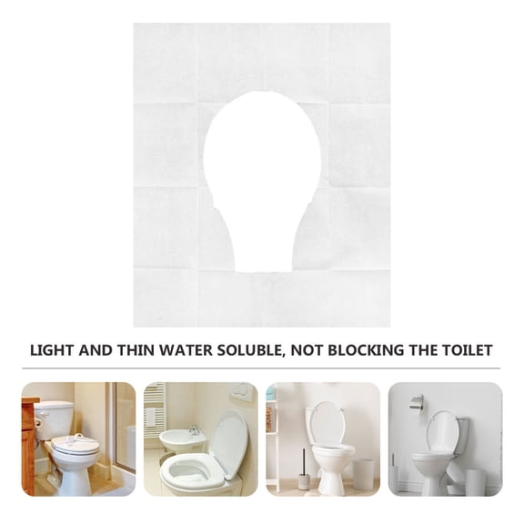 UPKOCH 60Pcs Toilet Seat Covers Disposable Flushable Wood Pulp For Adults At Hostel