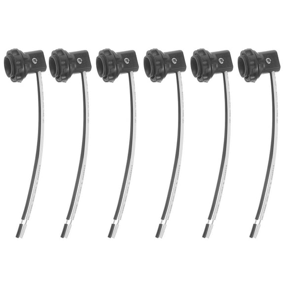 UPKOCH 6Pcs E12 Lamp Base Black Wire Lead Light Socket Csa Listed Replacement