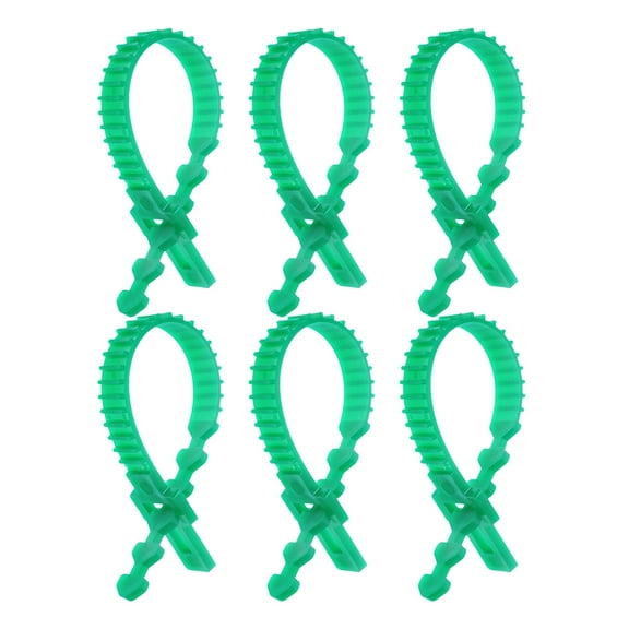 UPKOCH 6Pcs Shrub Ties Green Color for Securing Shrubs in Wind Conditions 9.43X0.59X0.08in