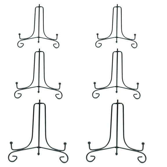 UPKOCH 6Pcs Wrought Iron Plate Bracket for Display Stable Shape Black