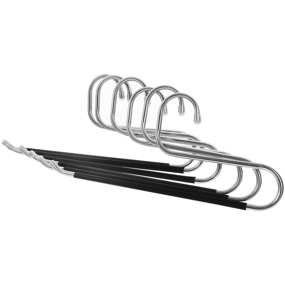 UPKOCH 6Set Stainless Steel Multi Function Pants Hangers with Rectangular Shape for General Users