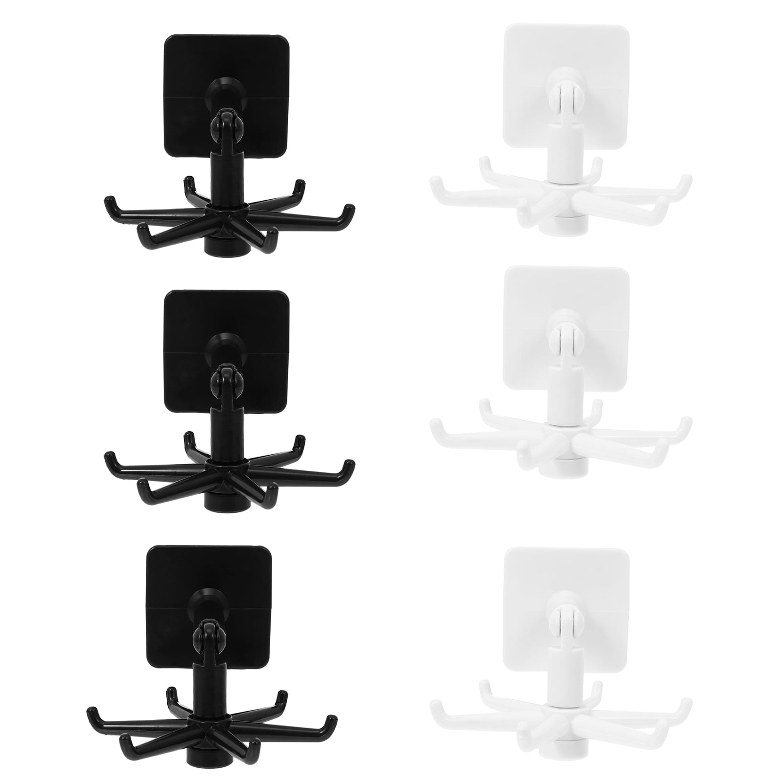 UPKOCH 6pcs No Drilling Multi-hook Storage Racks ABS Kitchen Tool ...
