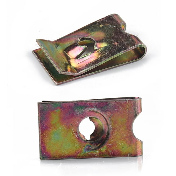 UPKOCH 75pcs Auto Body Clips and Fasteners U Clip Manganese Steel for Fixing Cables