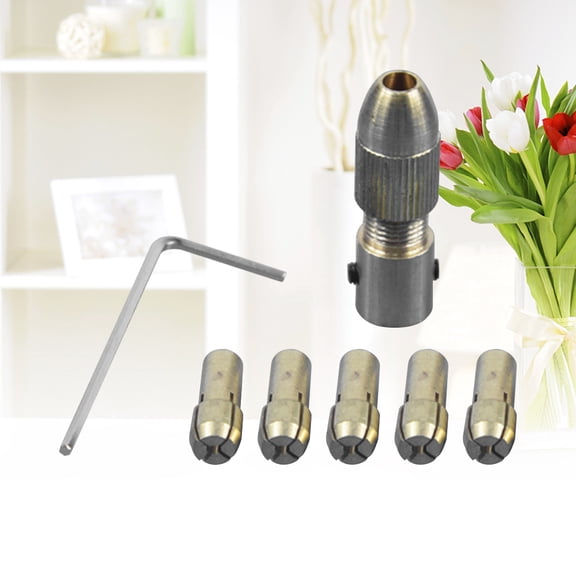UPKOCH 7Pcs Micro Drill Collet With Brass Material For Hardware Work Use