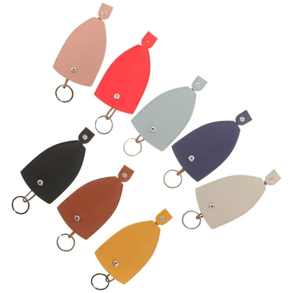 UPKOCH 8 Pcs Pull Out Key Case Assorted Color PU Storage Pull Out Design Car Key Holder