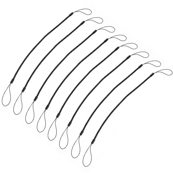 UPKOCH Stylus Pen Lanyard Plastic Black Secure Attachment 8Pcs for Everyday Use Students