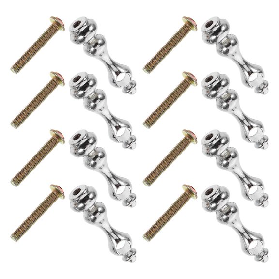 UPKOCH Deck Railing Connectors Furniture Hardware Zinc Alloy 8pcs Silver