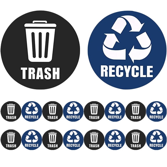 UPKOCH 9 × Trash Can Stickers Recycling Bin Signs PVC Self-Adhesive Use Outdoor Use
