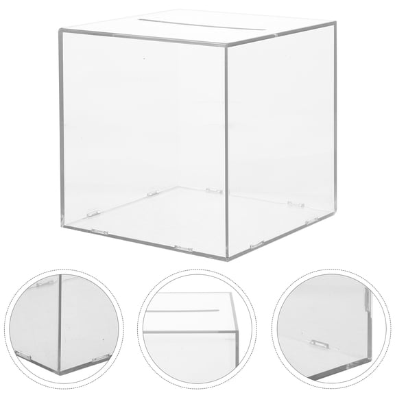 UPKOCH Acrylic Transparent Coin Container for Tabletop Saving and Home Decor