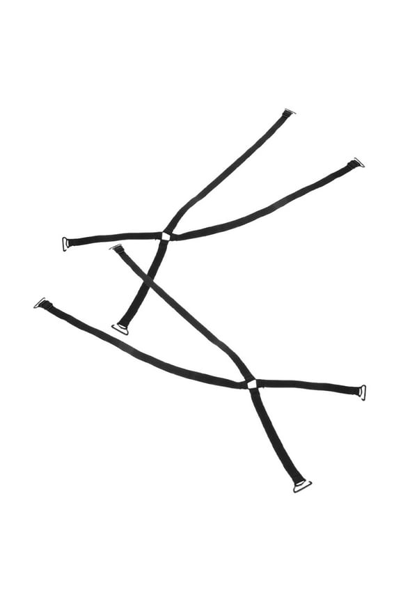 Adjust Dress Strap 2Pcs Black Nylon Adjustable Non Slip Cross Back Design For Lingerie Dresses