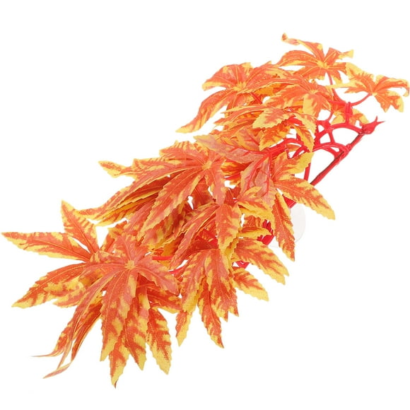 UPKOCH Aquarium Fish Tank Vines Orange Plastic Terrarium Plant Vine Easy to Clean for Reptile Habitat 1Pack
