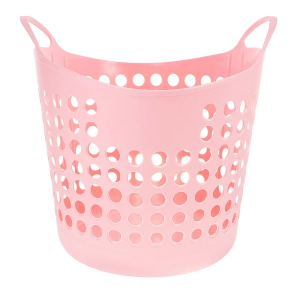 UPKOCH Bathroom Laundry Baskets Pink Plastic Laundry Bin Basket Breathable 1Pcs