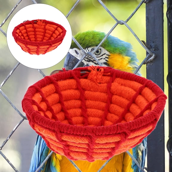 UPKOCH Bird Cage Nest For Birds Woven Design Stainless Steel Round Shelter From Cold Winds 1Pack