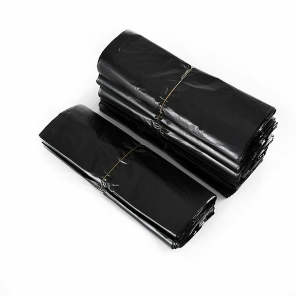 UPKOCH Black PE Disposable Plastic Trash Bags with Handle, LeakProof and for Home Use, 100 Count