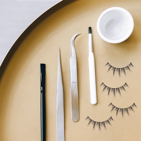 UPKOCH Black Synthetic Material False Eyelashes for Girl Beauty Eyelash Accessory 5 Pairs