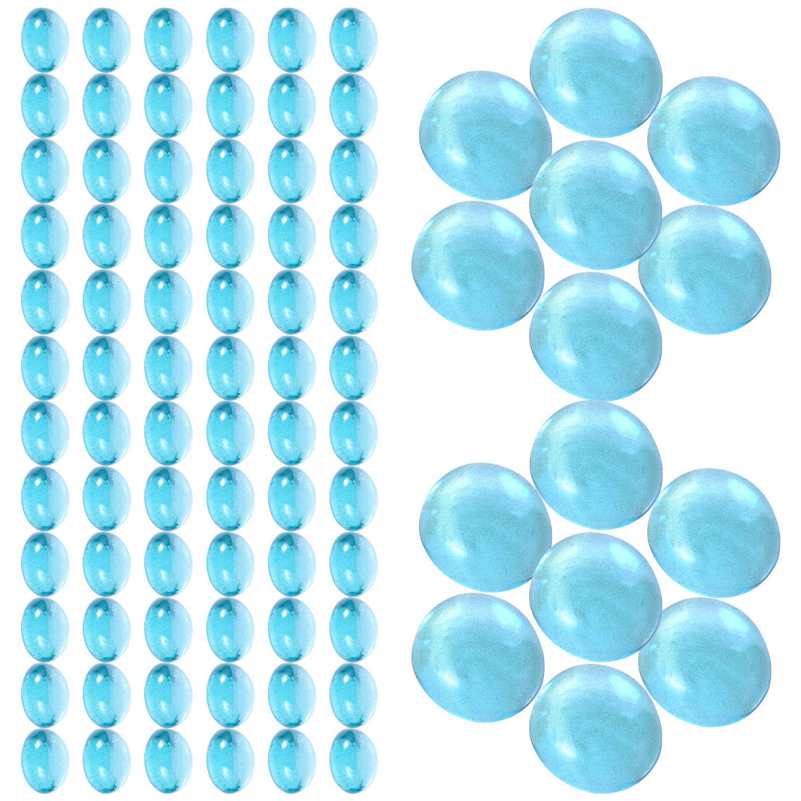 UPKOCH Blue Glass Stones for Decor Add Style to Plants and Fish Tanks 1 Bag