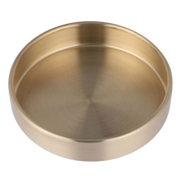 UPKOCH Home Decor Brass Tray Round 1Pcs