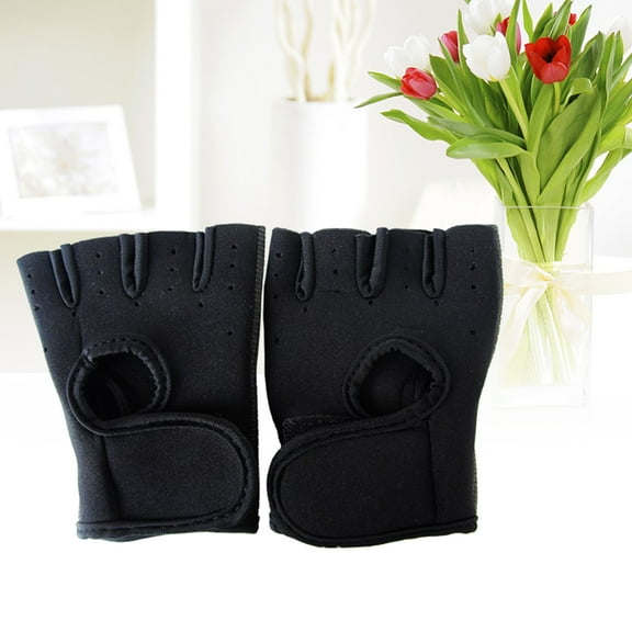 UPKOCH Breathable Cycling Gloves Black for Dumbbell Rowing Barbell and Fitness Training